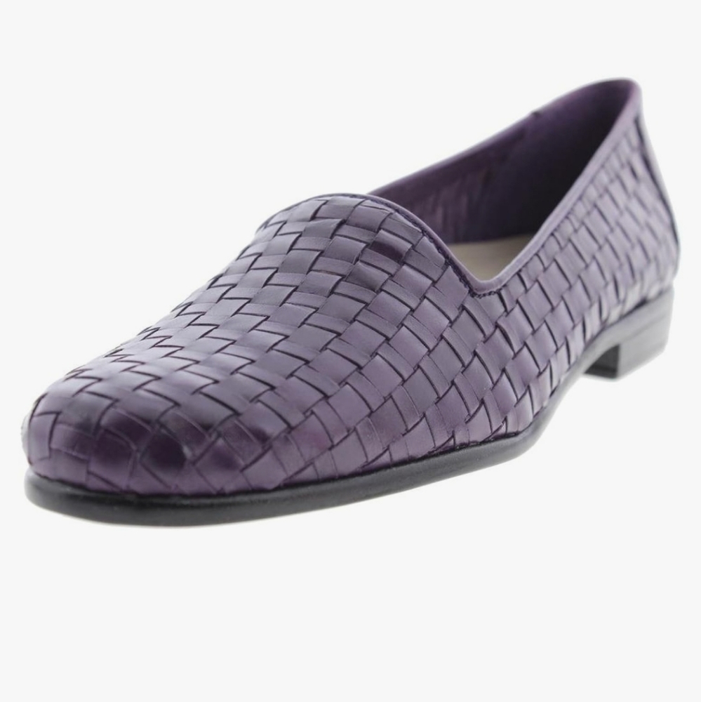 Trotters Amethyst Liz Slip On Woven  Loafer Flat Shoe